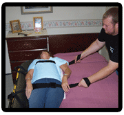 One staff member can easily and safely slide patient from stretcher to bed or vice-versa.